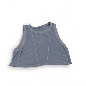 OFFLINE By Aerie Sweat Sesh Cropped Tank Top Denim Blue Muscle Tank Small